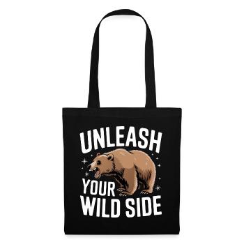 Ours Grizzli Ours brun Ours - Sac en tissu - noir - Devant