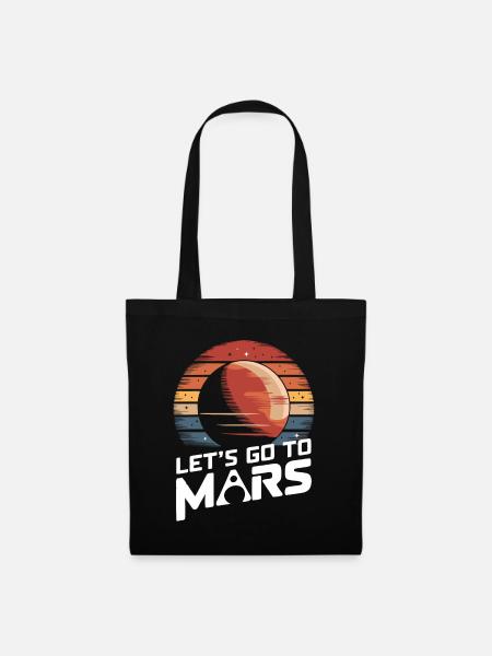 Mars Planet Planeten Sonnensystem - Stoffbeutel - Schwarz