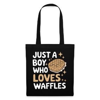 Gaufres Bonbons pour le petit-déjeuner - Sac en tissu - noir - Devant