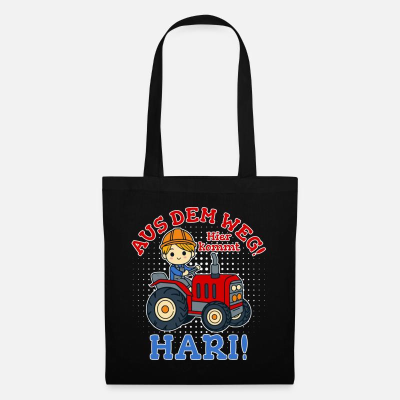 Hari Name Traktor - Stoffbeutel - Schwarz