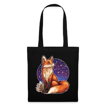 Fox and starry sky - Tote Bag - black - Front