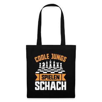 Schach Jungs Schachspieler Jungen - Stoffbeutel - Schwarz - Vorne