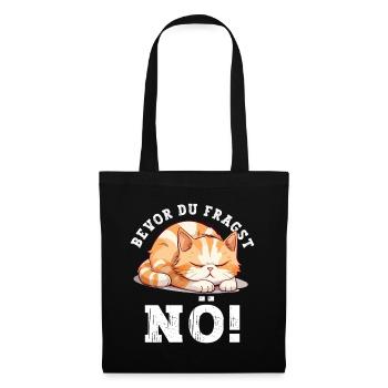 Before You Ask Nope No Cat Funny Saying Humor - Tote Bag - black - Front
