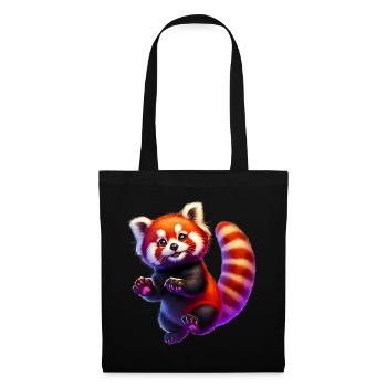 Petit panda - Sac en tissu - noir - Devant