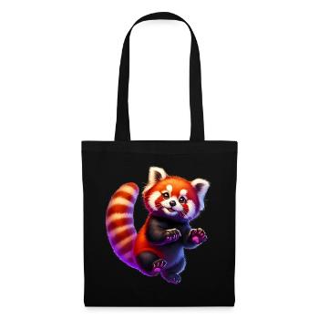 Petit panda - Sac en tissu - noir - Devant
