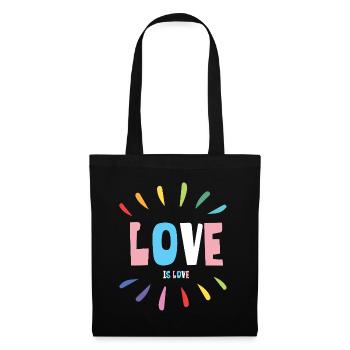 Mois de la fierté LGBT - Love is Love - Sac en tissu - noir - Devant