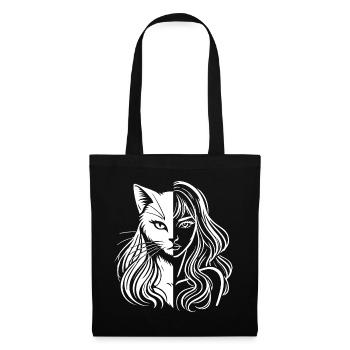 – Half Cat, Half Human, Very Secret - Tote Bag - black - Front