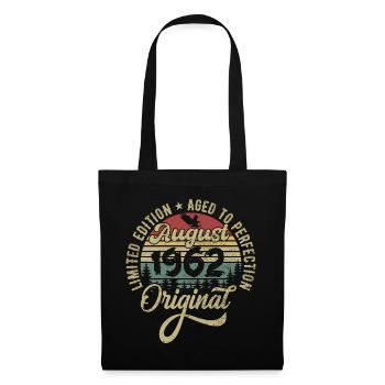 August 1962 Birthday present August 1962 August - Tote Bag - black - Front