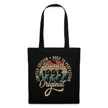Août 1993 Cadeau d’anniversaire Août 1993 Août - Sac en tissu - noir - Devant