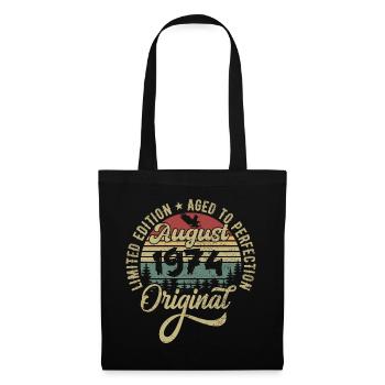 August 1974 Birthday Gift August 1974 August - Tote Bag - black - Front