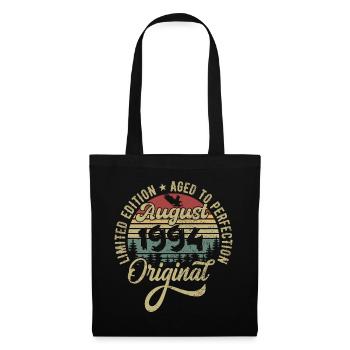 Août 1994 Cadeau d’anniversaire Août 1994 Août - Sac en tissu - noir - Devant