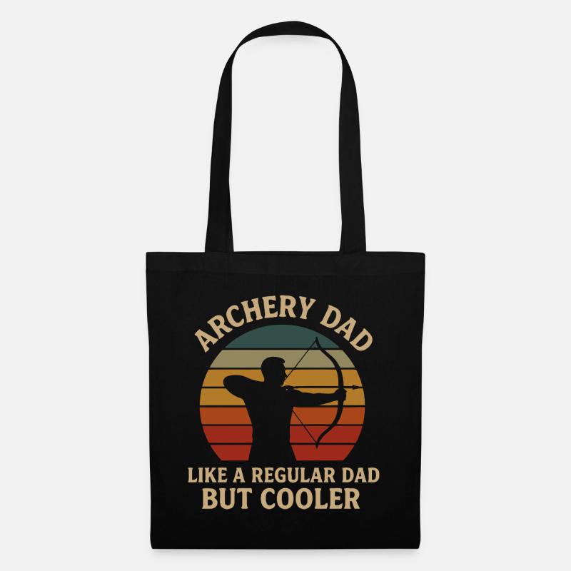 Archery Dad Retro Sunset Design - Tote Bag - black