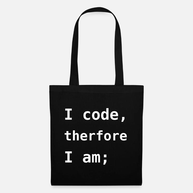 I Code Therefore I Am - Tote Bag - black