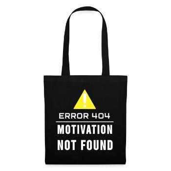 Motivation nicht gefunden - Stoffbeutel - Schwarz - Vorne