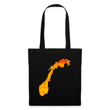 Norvège - Norvège - Norvège - Drapeau - Scandinavie - Sac en tissu - noir - Devant