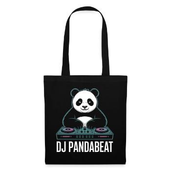 DJ PANDABEAT Panda DJ Beats Rave Club Musik - Stoffbeutel - Schwarz - Vorne