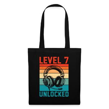 Child 7 years old Level 7 Unlocked, 7th birthday - Tote Bag - black - Front