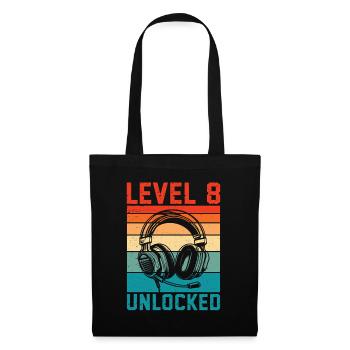 Child 8 years old Level 8 Unlocked, 8th birthday - Tote Bag - black - Front