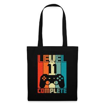 11. Geburtstag Gamer – 11 Jahre Level 11 Complete - Stoffbeutel - Schwarz - Vorne