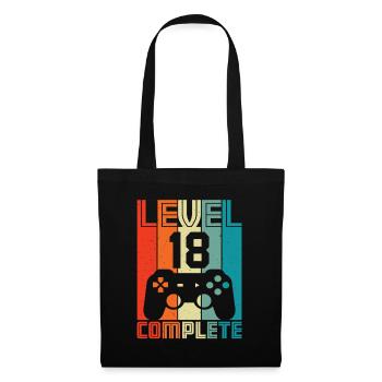 18th Birthday Gamer – 18 Years Level 18 Complete - Tote Bag - black - Front