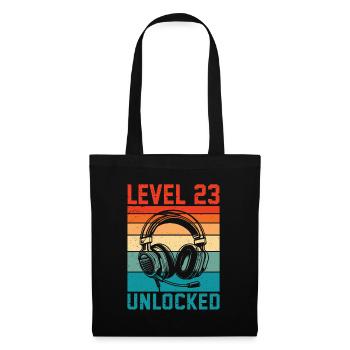 Niveau 23 Ans Debloqué - 23ème Anniversaire Gamer - Sac en tissu - noir - Devant