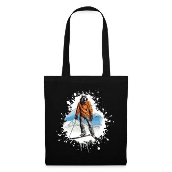 Great Dane Dog Ski Skiing Sports - Tote Bag - black - Front