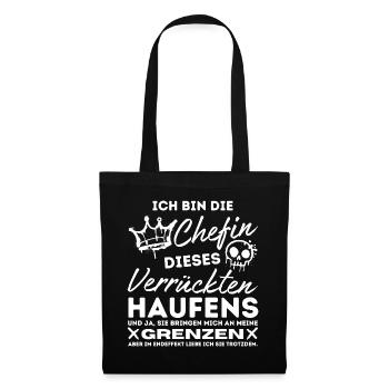 Chefin dieses Verrückten Haufens - lustige Chefin  - Tote Bag - black - Front