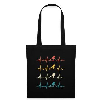 Retro Heartbeat Hockey - Tote Bag - black - Front