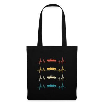  Pick-up retro heartbeat off-road car - Tote Bag - black - Front