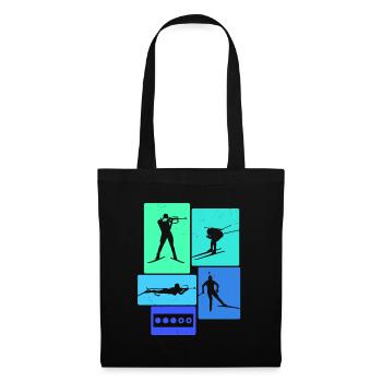 Biathlon Retro Biathlete - Sac en tissu - noir - Devant