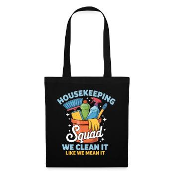 Funny Cleaning Design - Tote Bag - black - Front