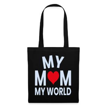 Meine Mama Mein Weltherz - Stoffbeutel - Schwarz - Vorne