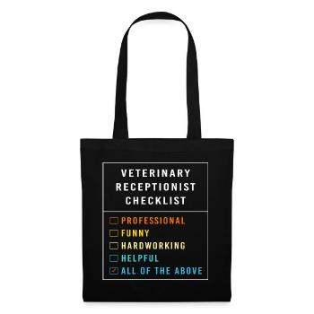 Veterinarian, Receptionist, Veterinarian, Secretary - Tote Bag - black - Front
