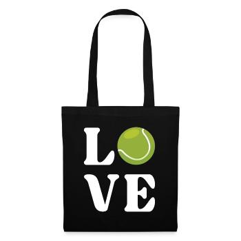 Amateur de tennis - Sac en tissu - noir - Devant