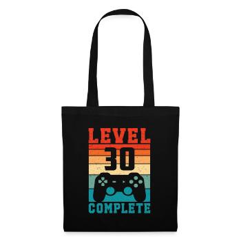 30e anniversaire Niveau 30 Joueur complet 30 ans - Sac en tissu - noir - Devant