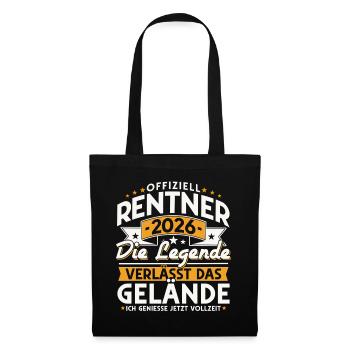 Retraités 2026 - La légende quitte le site - Sac en tissu - noir - Devant