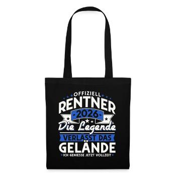 Retraités 2026 - La légende quitte le site - Sac en tissu - noir - Devant