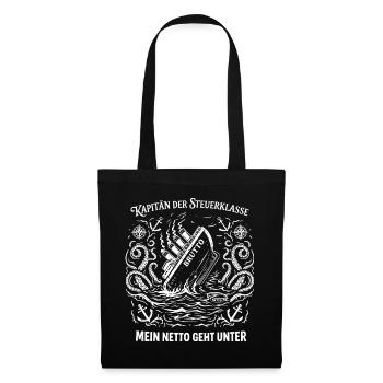 Capitaine de la classe taxe - Sac en tissu - noir - Devant
