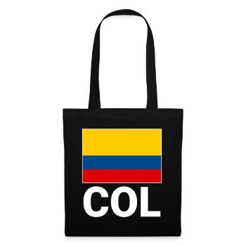 Colombia flag with abbreviation COL - Tote Bag - black - Front