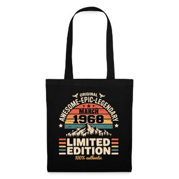 Vintage Anniversary March 1968 March 1968 - Tote Bag - black - Front