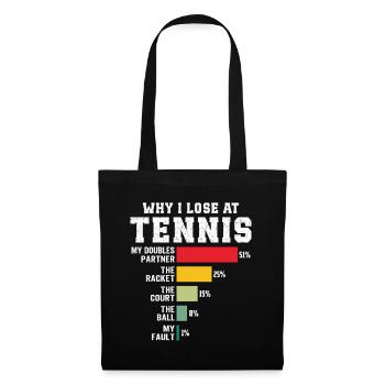 Pourquoi je perds au tennis - Sac en tissu - noir - Devant