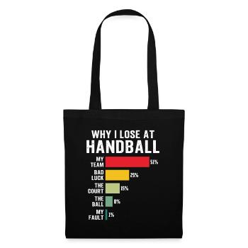 Why I Lose at handball - Tote Bag - black - Front