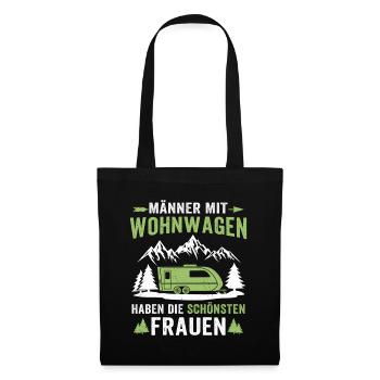 Männer mit Wohnwagen haben die schönsten Frauen  - Stoffbeutel - Schwarz - Vorne