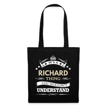 C’est un nom personnalisé à la Richard - Sac en tissu - noir - Devant