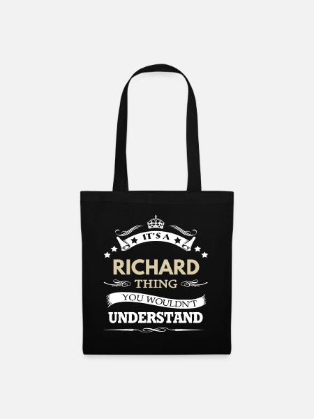 Es ist ein persönlicher Name von Richard Thing - Stoffbeutel - Schwarz