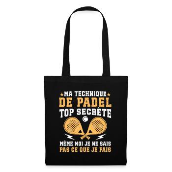 ma technique de padel  - Sac en tissu - noir - Devant