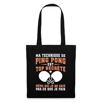 ma technique de ping-pong - Sac en tissu - noir - Devant