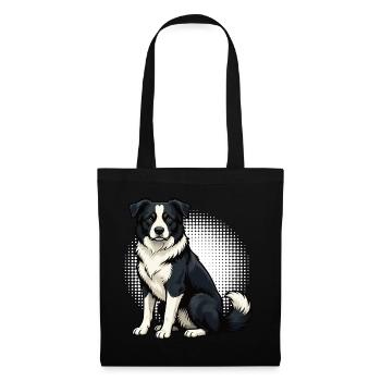Border Collie Propriétaire Collie Amant de Collie - Sac en tissu - noir - Devant