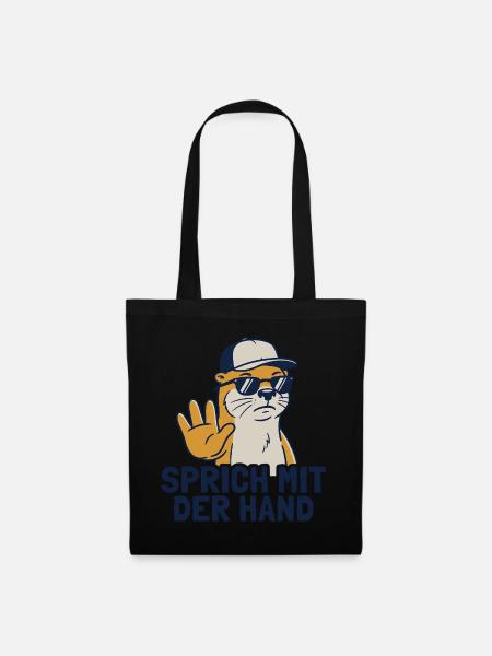 Cooler Spruch Lustiger Otter - Stoffbeutel - Schwarz