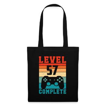 57th Birthday Level 57 Complete 57 Years Gamer - Tote Bag - black - Front
